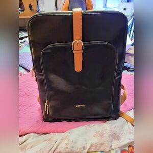 Black Leather Backpack